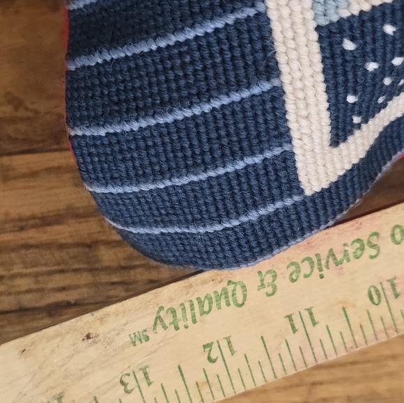 Needlepoint Christmas Pillow Santa St. Nick Delivering Presents - Picture 8 of 8